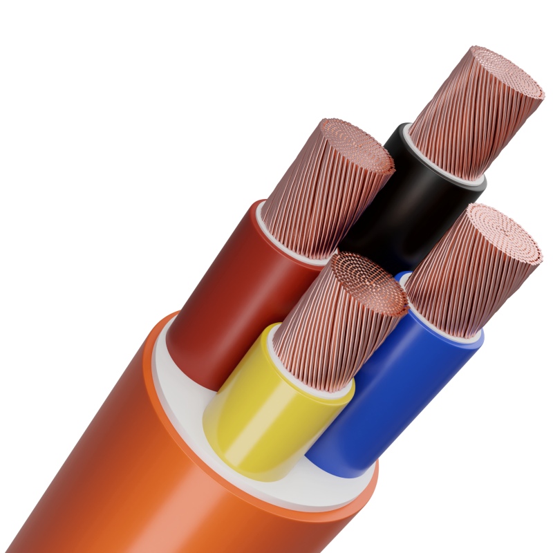 Orange PVC Trailing Cable 4 Core 35mm² 252 Strands